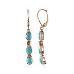 Sleeping Beauty Turquoise Silver Earrings (KM by Juwelo)