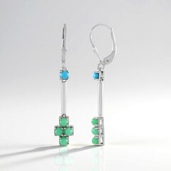 Orecchini in argento con Turchese Sleeping Beauty