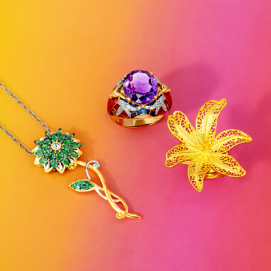 Zilveren halsketting met Zambia-smaragdstenen (Gems en Vogue)
