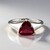 Bague en argent et Rubis de Madagascar