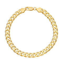 Silber-Panzerarmband - 12,26 g - 19 cm - vergoldet