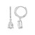 Zilveren oorbellen met witte topaasstenen