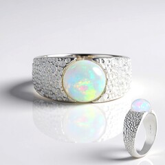 Anello in argento con Opale di Welo (de Melo Essence)