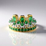 Anello in argento con Smeraldo Zambia (Gems en Vogue)