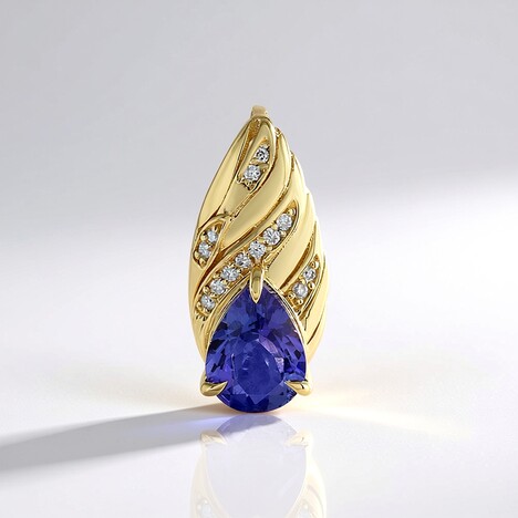 Ciondolo in oro con Tanzanite AAA (de Melo)