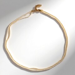 Collana in argento con Perla d'Acqua Dolce Color Crema