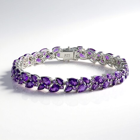 Bracciale in argento con Ametista Zambiana (de Melo Essence)