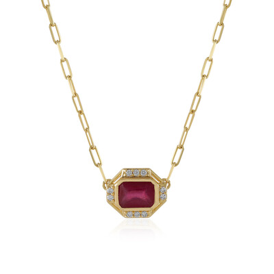 Bemainty Ruby Silver Necklace