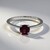 Anello in argento con Rodolite