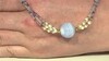 Collier en argent et Agate zonée bleue (Riya)