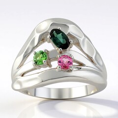 Anello in argento con Indicolite