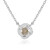 I3 Champagne Diamond Silver Necklace