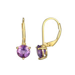 Boucles d'oreilles en argent et Améthyste