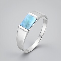 Anello in argento con Larimar