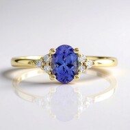 Anillo en oro con Tanzanita AAA (CIRARI)