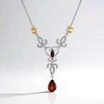 Collana in argento con Citrino Madeira