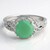 Anello in argento con Calcedonio Verde