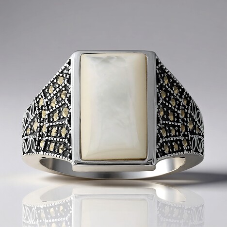 Anello in argento con Madreperla (Annette classic)