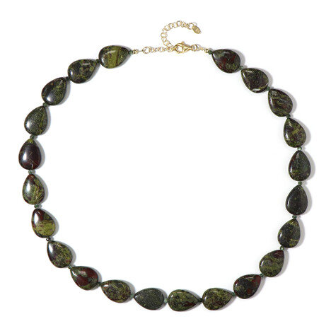 Collana in argento con Diaspro Sangue di Drago