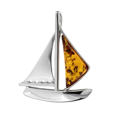 Baltischer Bernstein-Silberanhänger (dagen)