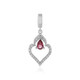 Ciondolo in argento con Tormalina Rosa Nigeriana