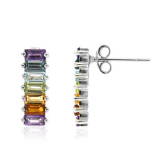 Edelstein-Silberohrringe