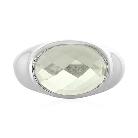 Grüner Amethyst-Silberring