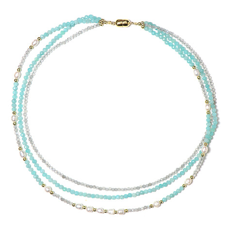 Edelstein-Silberhalskette (Riya)