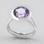 Anello in argento con Ametista Rose de France