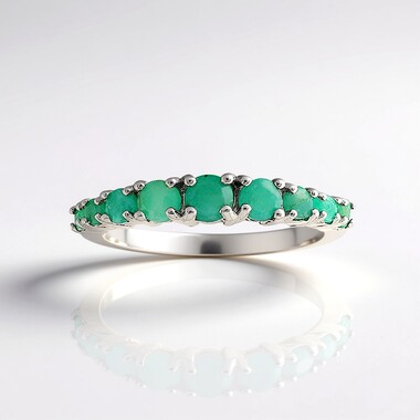 Brazilian Emerald Silver Ring
