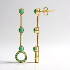 Orecchini in argento con Crisoprasio (KM by Juwelo)