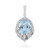 Zilveren hanger met een hemel-blauwe topaas