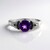 Anello in argento con Ametista Zambiana