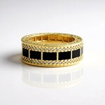 Anello in argento con Onice Nero (SUHANA)