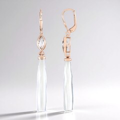 Orecchini in argento con Topazio Bianco (KM by Juwelo)