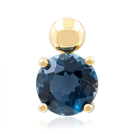 Colgante en oro con Topacio azul de Londres (de Melo Gold)