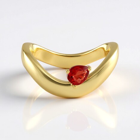 Anello in argento con Rubino Tanzania
