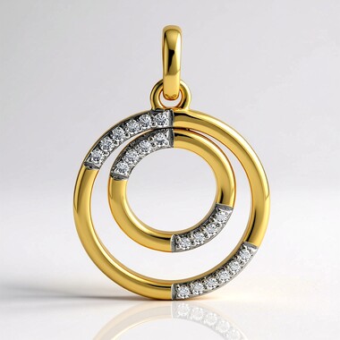 Ciondolo in argento con Diamante SI1 (G) (Annette)