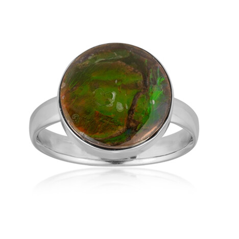 Ammolith-Silberring (Bali Barong)