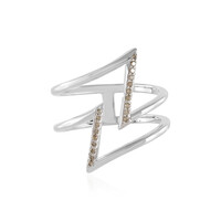 I3 Champagne Diamond Silver Ring (de Melo)