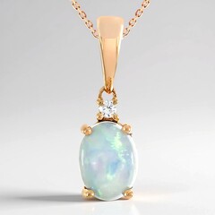 Collana in oro con Opale di Welo AAA