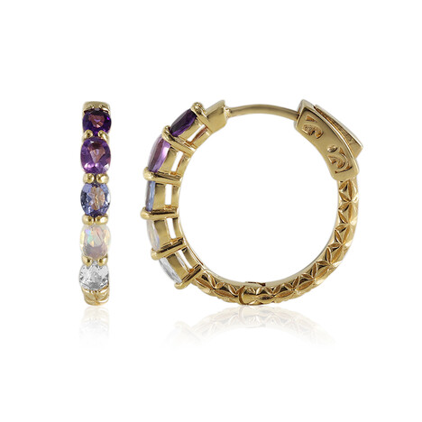 Edelstein-Silberohrringe