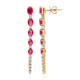 18K Burmese Ruby Gold Earrings (Nara Jewelry)