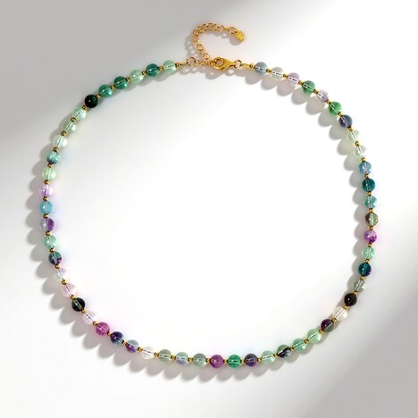 Collana in argento con Fluorite
