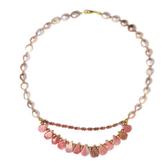 Collana in argento con Rodocrosite
