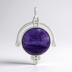 Ciondolo in argento con Charoite