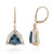 14K London Blue Topaz Gold Earrings (CIRARI)