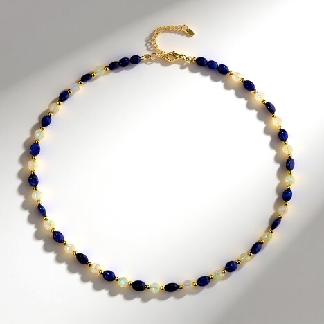 Collana in argento con Ematite Dorata (Riya)