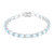 Himmelblauer Topas-Silberarmband