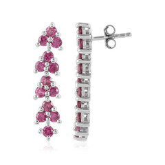 Pendientes en plata con Rodolita